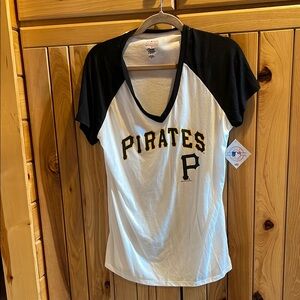 Campus Lifestyle Black and Cream V-Neck Tee
